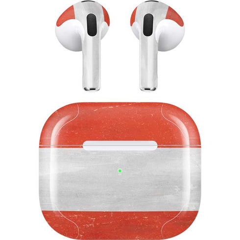Distressed Austria Flag Apple AirPods (3rd Gen 2021) Skin